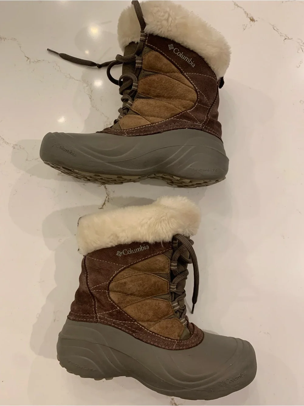Columbia Snow Boots Sierra Winter Brown Waterproof Women’s size 6